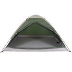 vidaXL Cort de camping cupolă pentru 2 persoane, verde, impermeabil