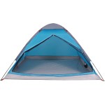 vidaXL Cort de camping cupolă pentru 4 persoane, albastru, impermeabil