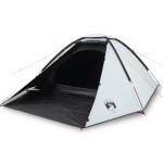 vidaXL Cort camping cupolă 2 persoane alb, țesătură opacă, impermeabil