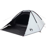 vidaXL Cort camping cupolă 2 persoane alb, țesătură opacă, impermeabil