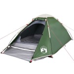 vidaXL Cort de camping cupolă pentru 4 persoane, verde, impermeabil