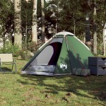 vidaXL Cort de camping cupolă pentru 4 persoane, verde, impermeabil