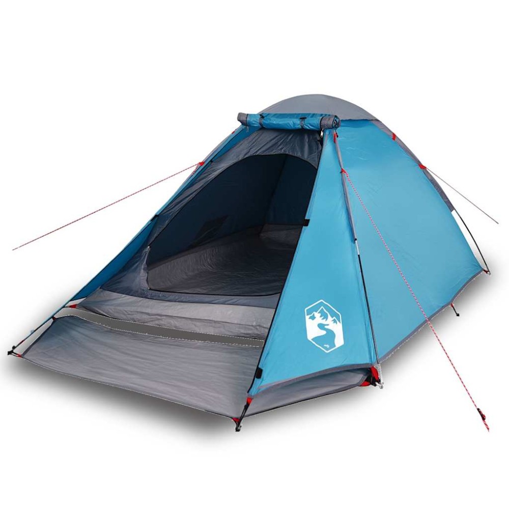 vidaXL Cort de camping cupolă pentru 4 persoane, albastru, impermeabil