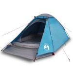 vidaXL Cort de camping cupolă pentru 4 persoane, albastru, impermeabil