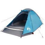 vidaXL Cort de camping cupolă pentru 4 persoane, albastru, impermeabil