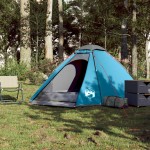 vidaXL Cort de camping cupolă pentru 4 persoane, albastru, impermeabil