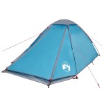 vidaXL Cort de camping cupolă pentru 4 persoane, albastru, impermeabil