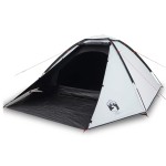 vidaXL Cort camping cupolă 4 persoane alb, țesătură opacă, impermeabil vidaXL Cort camping cupolă 4 persoane alb, țesătură opacă, impermeabil
