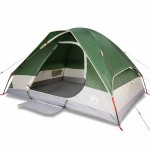 vidaXL Cort de camping cupolă pentru 2 persoane, verde, impermeabil