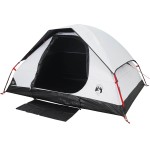 vidaXL Cort camping cupolă 2 persoane alb, țesătură opacă, impermeabil vidaXL Cort camping cupolă 2 persoane alb, țesătură opacă, impermeabil