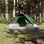 vidaXL Cort de camping cupolă pentru 6 persoane, verde, impermeabil