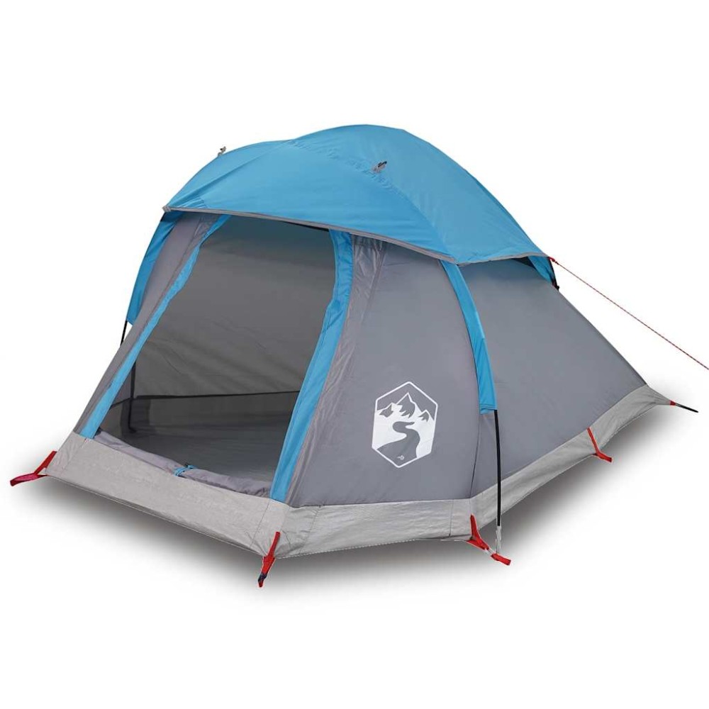 vidaXL Cort de camping cupolă pentru 1 persoană, albastru, impermeabil