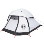 vidaXL Cort camping cupolă 1 persoană alb, țesătură opacă, impermeabil vidaXL Cort camping cupolă 1 persoană alb, țesătură opacă, impermeabil