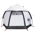 vidaXL Cort camping cupolă 1 persoană alb, țesătură opacă, impermeabil vidaXL Cort camping cupolă 1 persoană alb, țesătură opacă, impermeabil