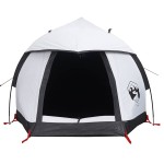 vidaXL Cort camping cupolă 1 persoană alb, țesătură opacă, impermeabil vidaXL Cort camping cupolă 1 persoană alb, țesătură opacă, impermeabil