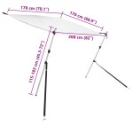 vidaXL Extensie parasolar T-Top, alb, 170x208x(115-183) cm vidaXL Extensie parasolar T-Top, alb, 170x208x(115-183) cm