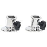 vidaXL Baza rotundă tub barcă Bimini, 26 mm, 2 buc., oțel inoxidabil vidaXL Baza rotundă tub barcă Bimini, 26 mm, 2 buc., oțel inoxidabil
