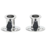 vidaXL Baza rotundă tub barcă Bimini, 26 mm, 2 buc., oțel inoxidabil vidaXL Baza rotundă tub barcă Bimini, 26 mm, 2 buc., oțel inoxidabil