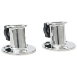 vidaXL Baza rotundă tub barcă Bimini, 26 mm, 2 buc., oțel inoxidabil vidaXL Baza rotundă tub barcă Bimini, 26 mm, 2 buc., oțel inoxidabil