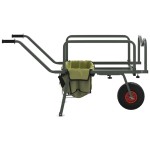 vidaXL Cărucior de pescuit cu roată, verde, oțel vopsit electrostatic vidaXL Cărucior de pescuit cu roată, verde, oțel vopsit electrostatic