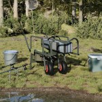 vidaXL Cărucior de pescuit cu 2 roți, verde, oțel vopsit electrostatic vidaXL Cărucior de pescuit cu 2 roți, verde, oțel vopsit electrostatic