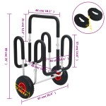 vidaXL Cărucior de SUP pentru 2 plăci de surf, 90 kg, aluminiu vidaXL Cărucior de SUP pentru 2 plăci de surf, 90 kg, aluminiu