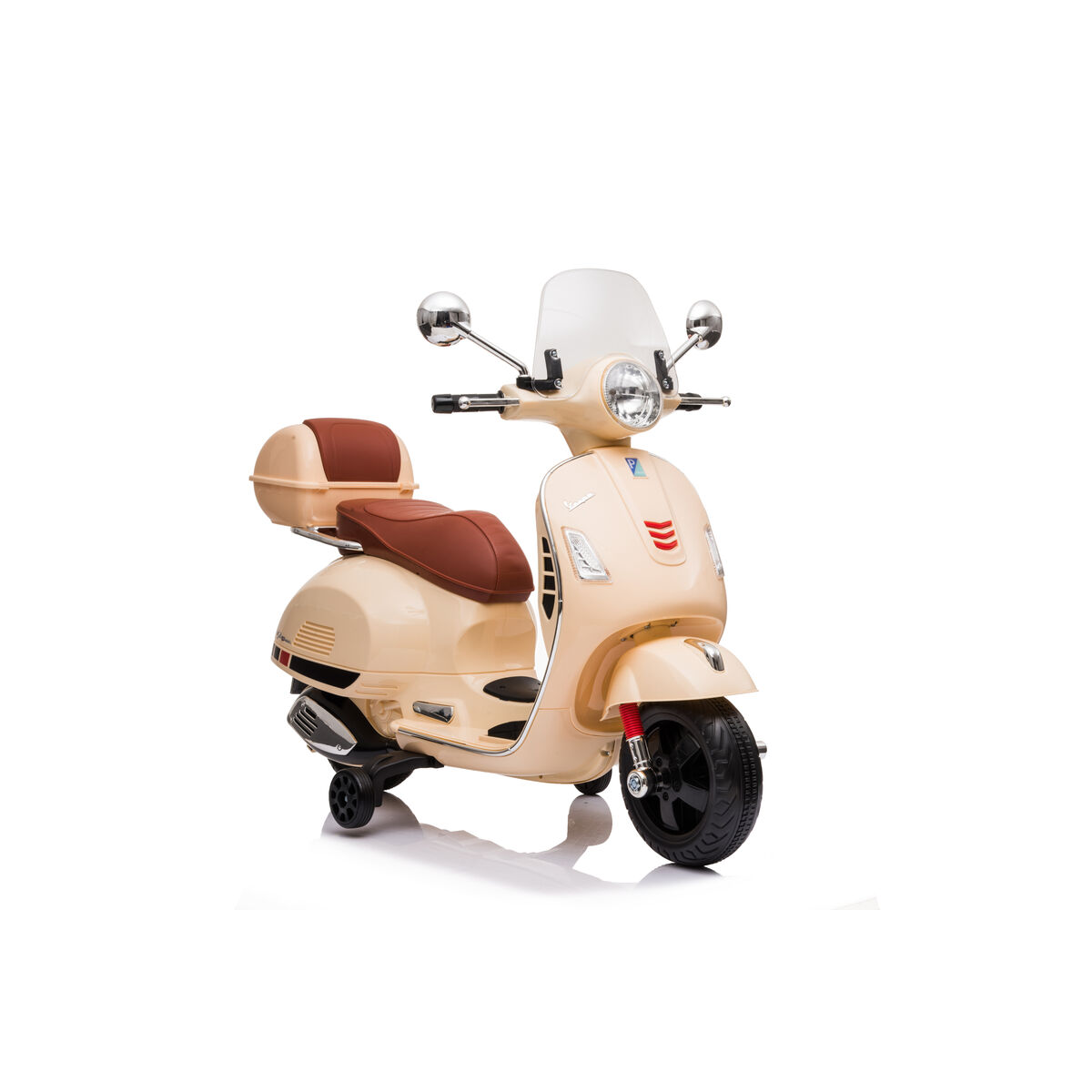 Scooter electric pentru copii RunRunToys Vespa Maro 12V