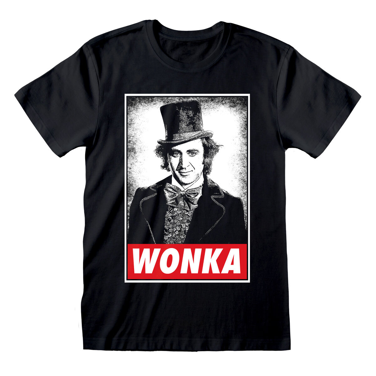 Tricou cu Mânecă Scurtă Unisex Willy Wonka Wonka Negru