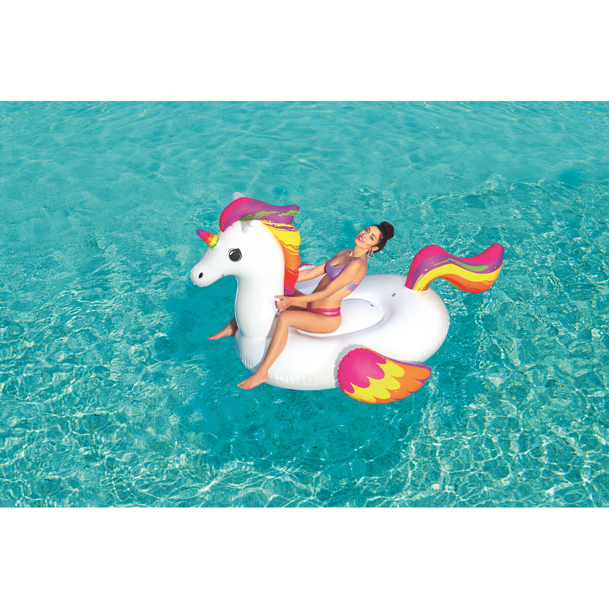 Figurină Gonflabilă pentru Piscină Bestway 164 x 224 cm Unicorn
