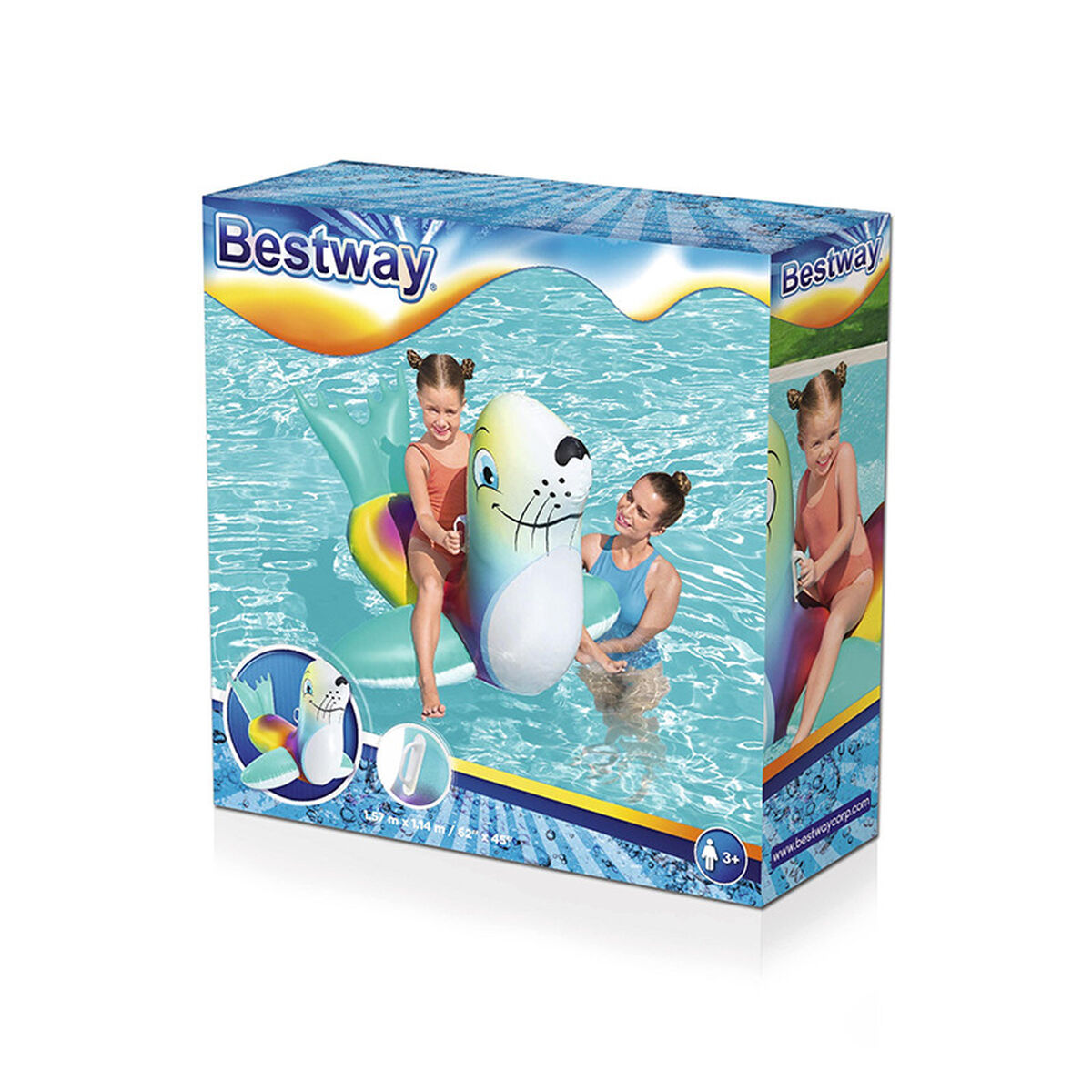 Figurină Gonflabilă pentru Piscină Bestway Focă 157 x 114 cm 140 x 141 x 93 cm