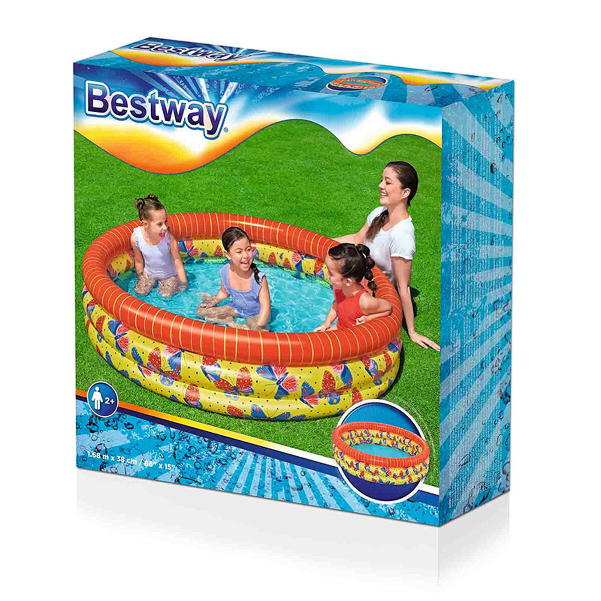 Piscină Gonflabilă pentru Copii Bestway Fluturi 168 x 38 cm