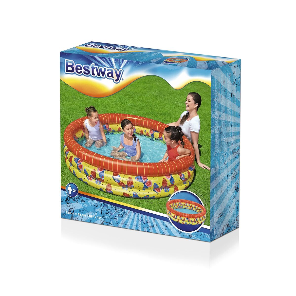 Piscină Gonflabilă pentru Copii Bestway Fluturi 168 x 38 cm