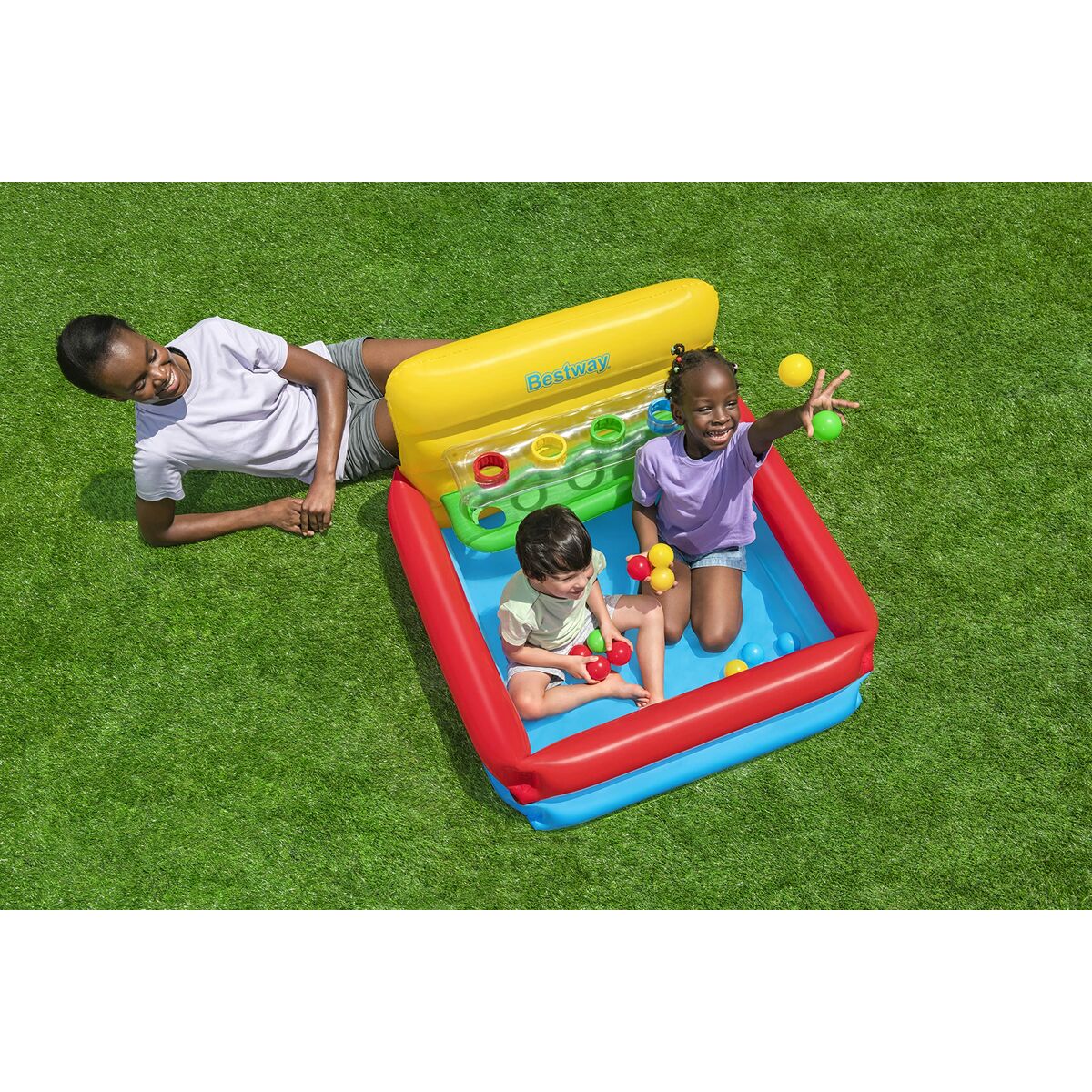 Bestway Piscină Inflatable Copii Jocuri cu Bile 104x94x61 cm +2 Ani Grădină 52546