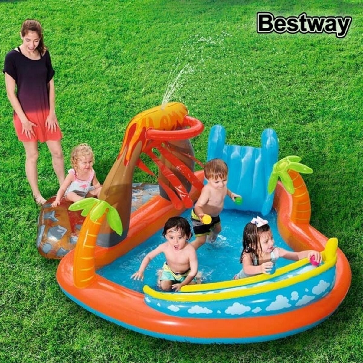 Piscină Gonflabilă C/C. PISCINA 2.65X2.65X1.04M HINCHABLE Bestway Multicolor 265 x 265 x 104 cm