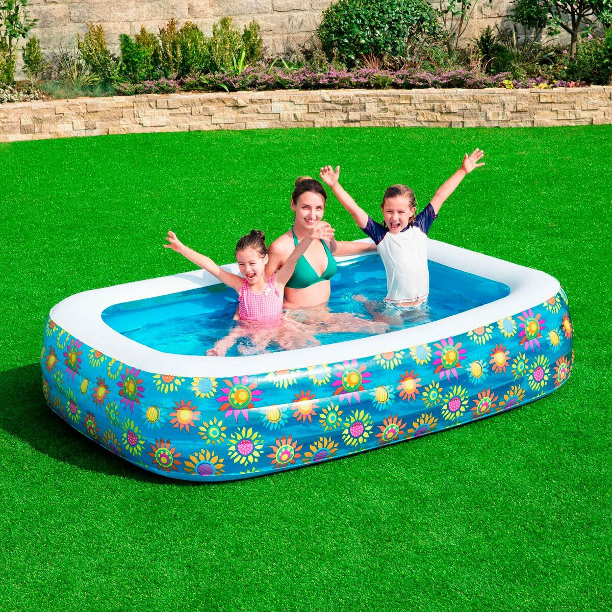 Piscină Gonflabilă pentru Copii Bestway Multicolor 305 x 183 x 56 cm Floral