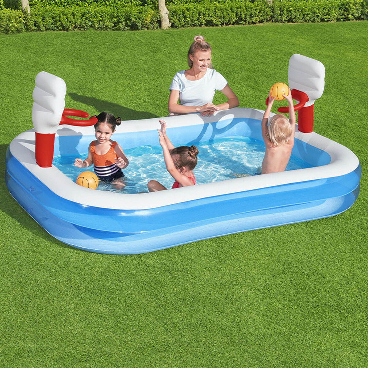 Piscină Gonflabilă pentru Copii Bestway 636 L 254 x 168 x 102 cm Baschet