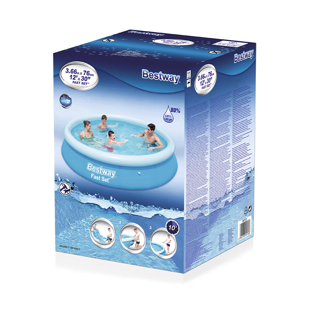 Piscină Gonflabilă Bestway Albastru 5377 L 366 x 76 cm