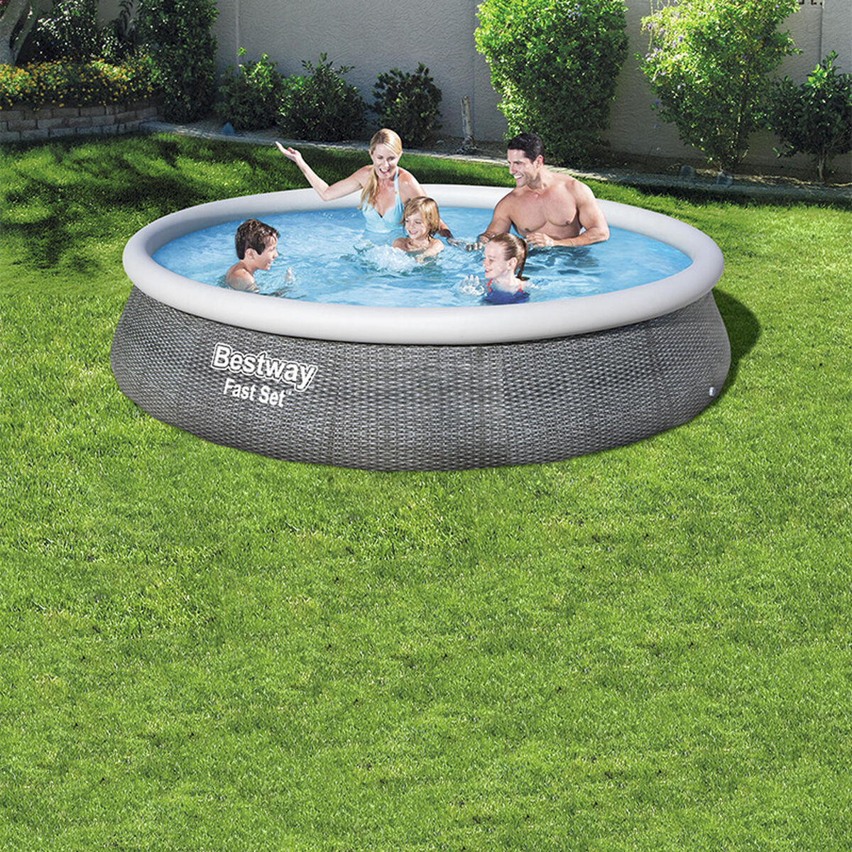 Piscină Gonflabilă Bestway Gri 7340 L 396 x 84 cm