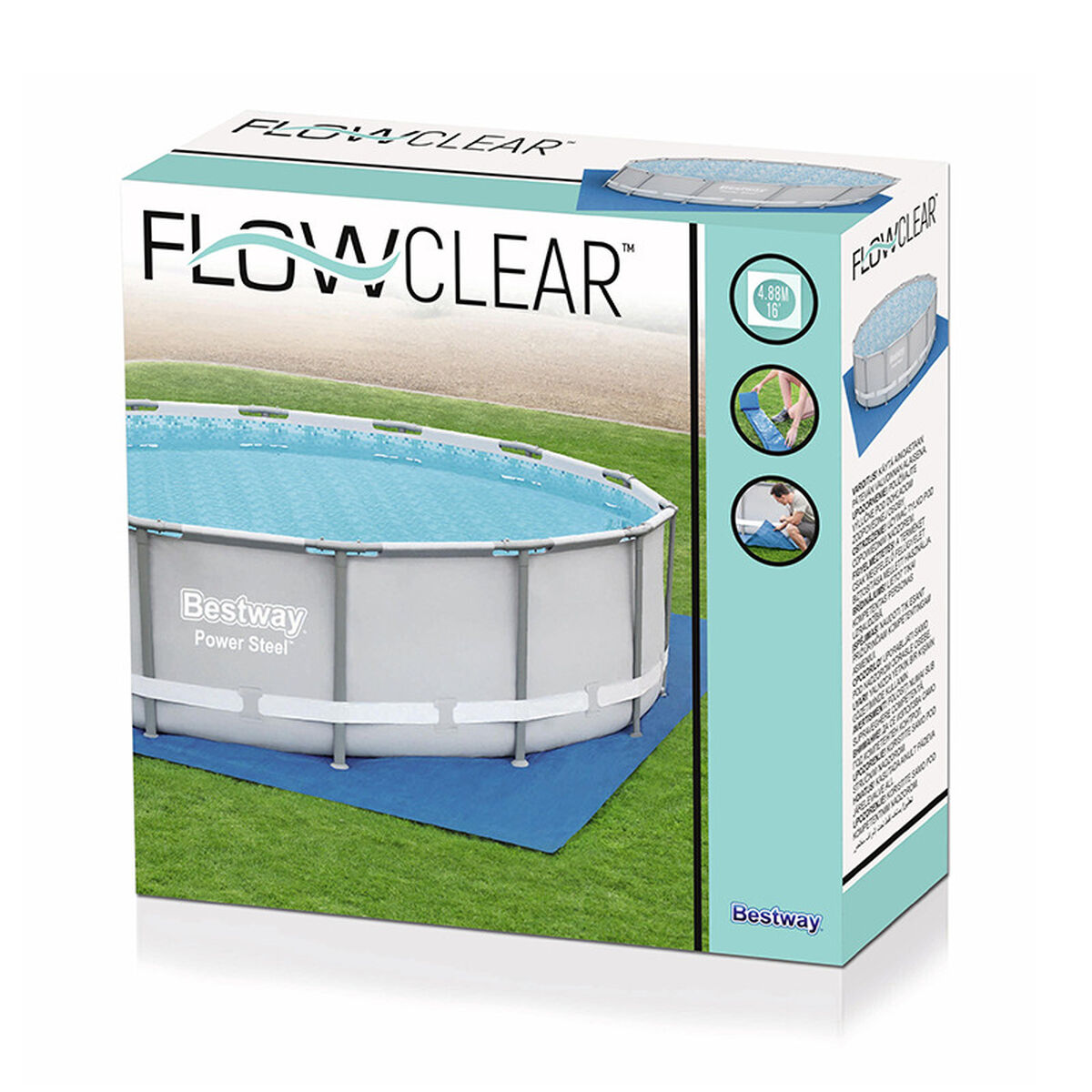 Protecție de podele pentru piscine detașabile Bestway 488 x 488 cm