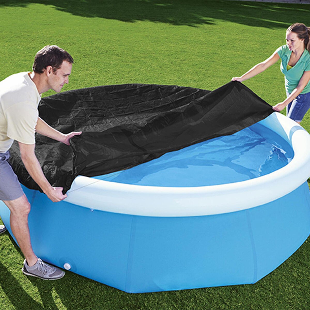 Husă pentru piscină Bestway Negru Ø 244 cm (1 Unități)