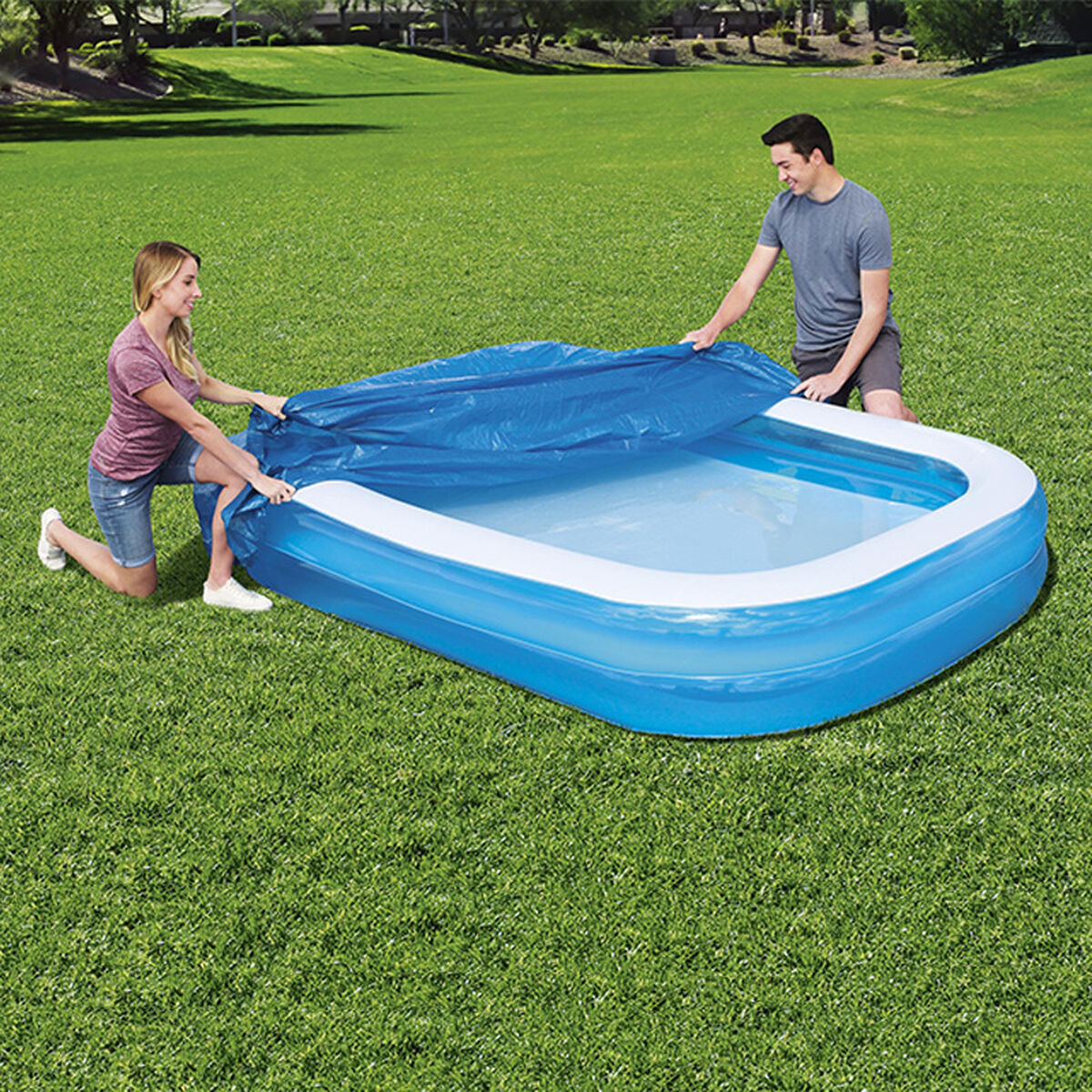 Husă pentru piscină Bestway Albastru 295 x 220 cm (1 Unități)