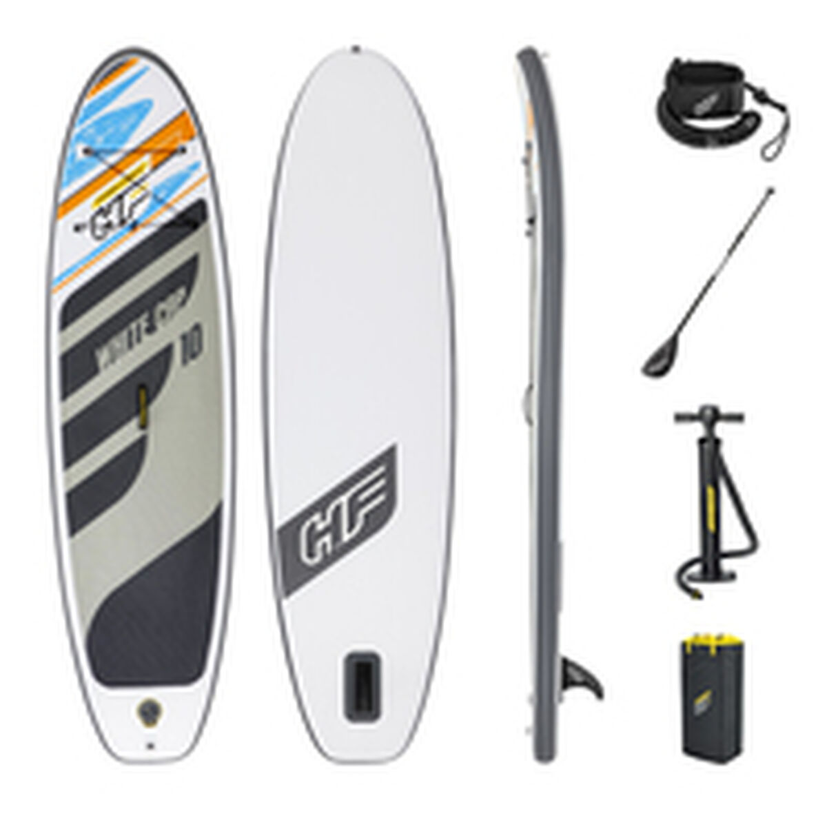 Placă gonflabilă de paddle surf cu accesorii Bestway Hydro-Force Alb 305 x 84 x 12 cm