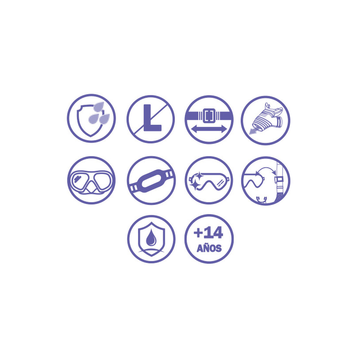 Ochelari de Scufundare cu Tub Bestway Alb Gri Adult (1 Unități)