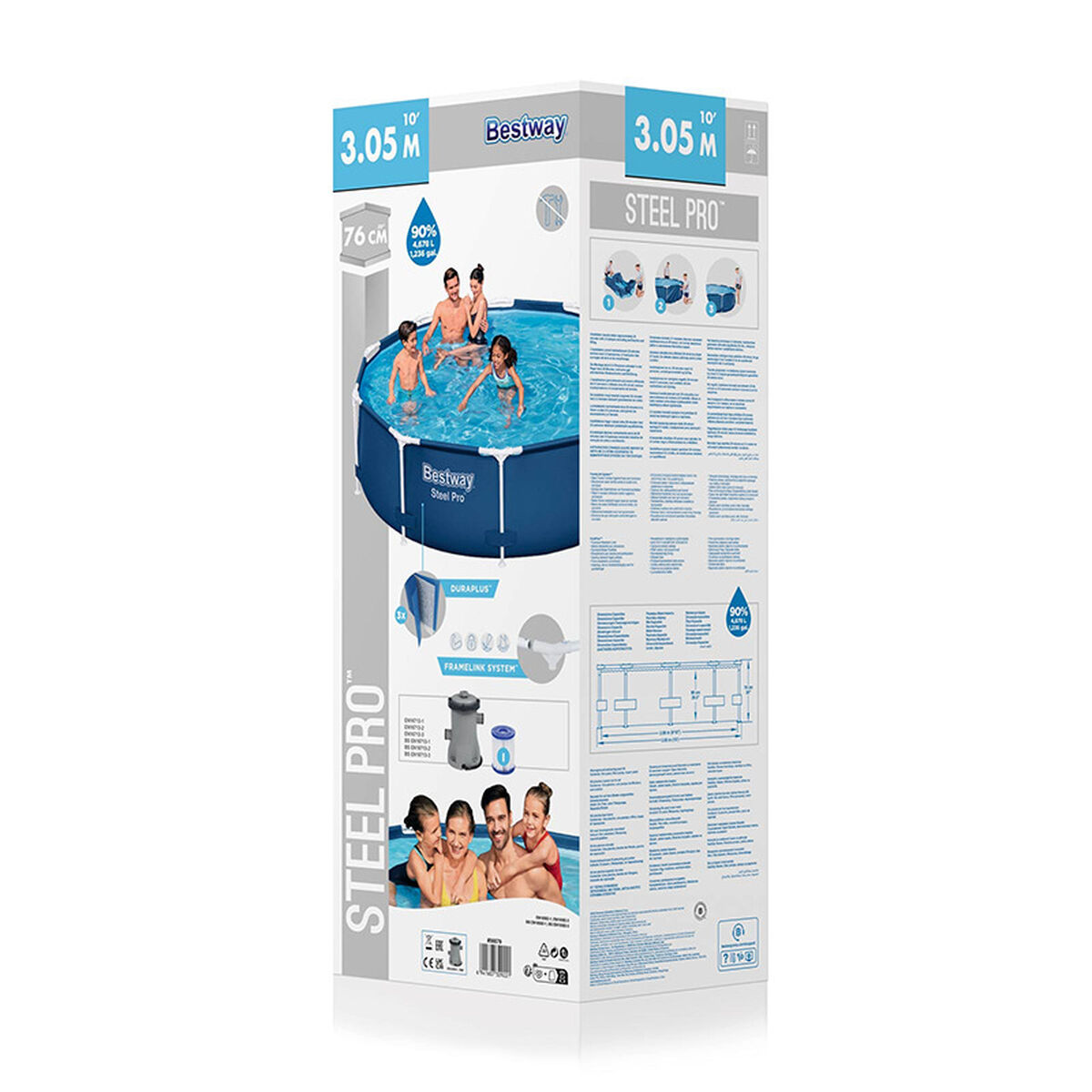 Piscină Detașabilă Bestway 305 x 76 cm 305 x 305 x 76 cm