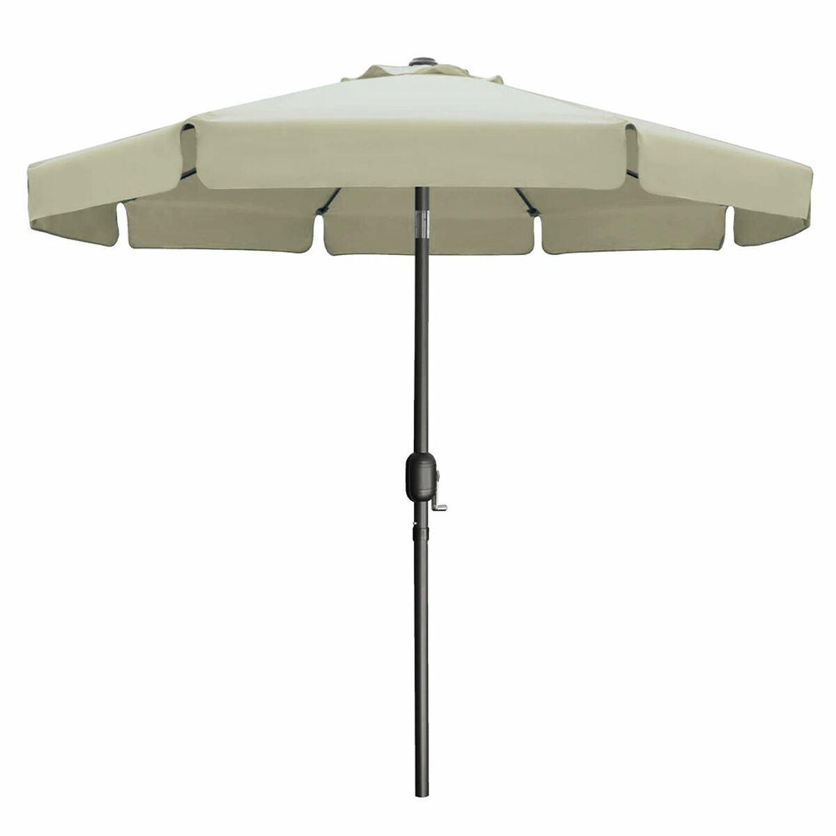 Marbueno Umbrelă Acier 8 Rame D270 cm Poliester Bej Grădină, Piscină, Terasă