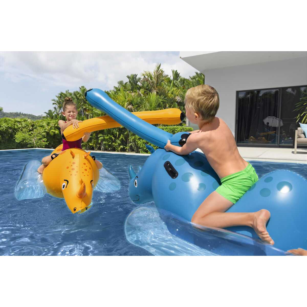 Bestway Juego Flotant Rinoceronti 153x77 cm +3 Ani Piscină 41522
