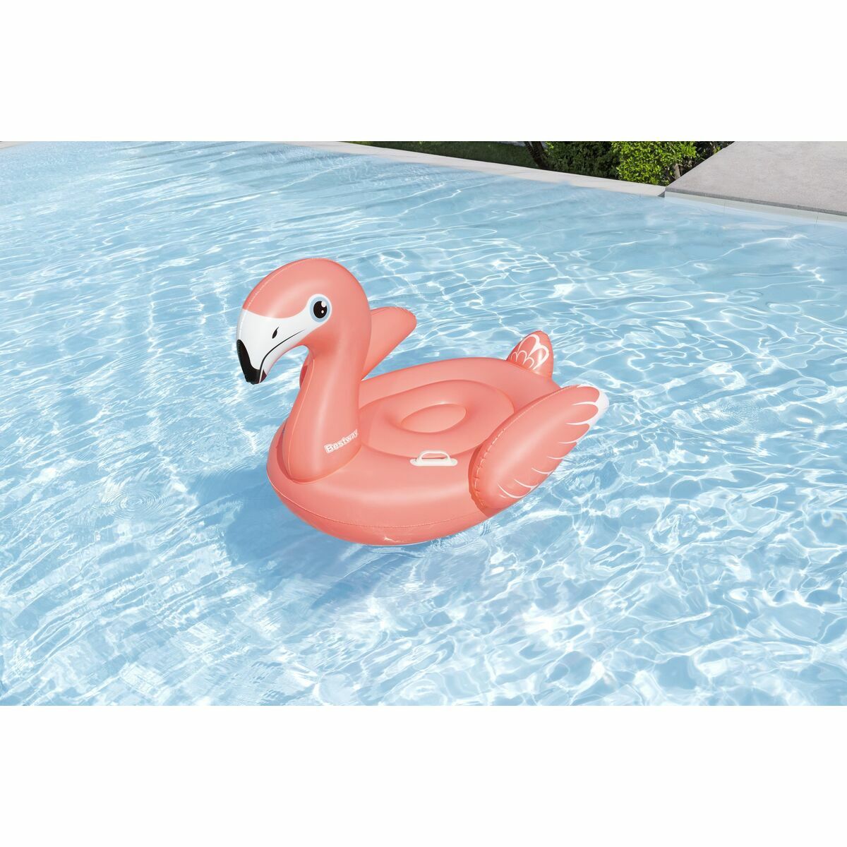 Bestway Figură Inflatable Flamingo cu Mânere 138x107 cm +3 Ani Plajă și Piscină 41525