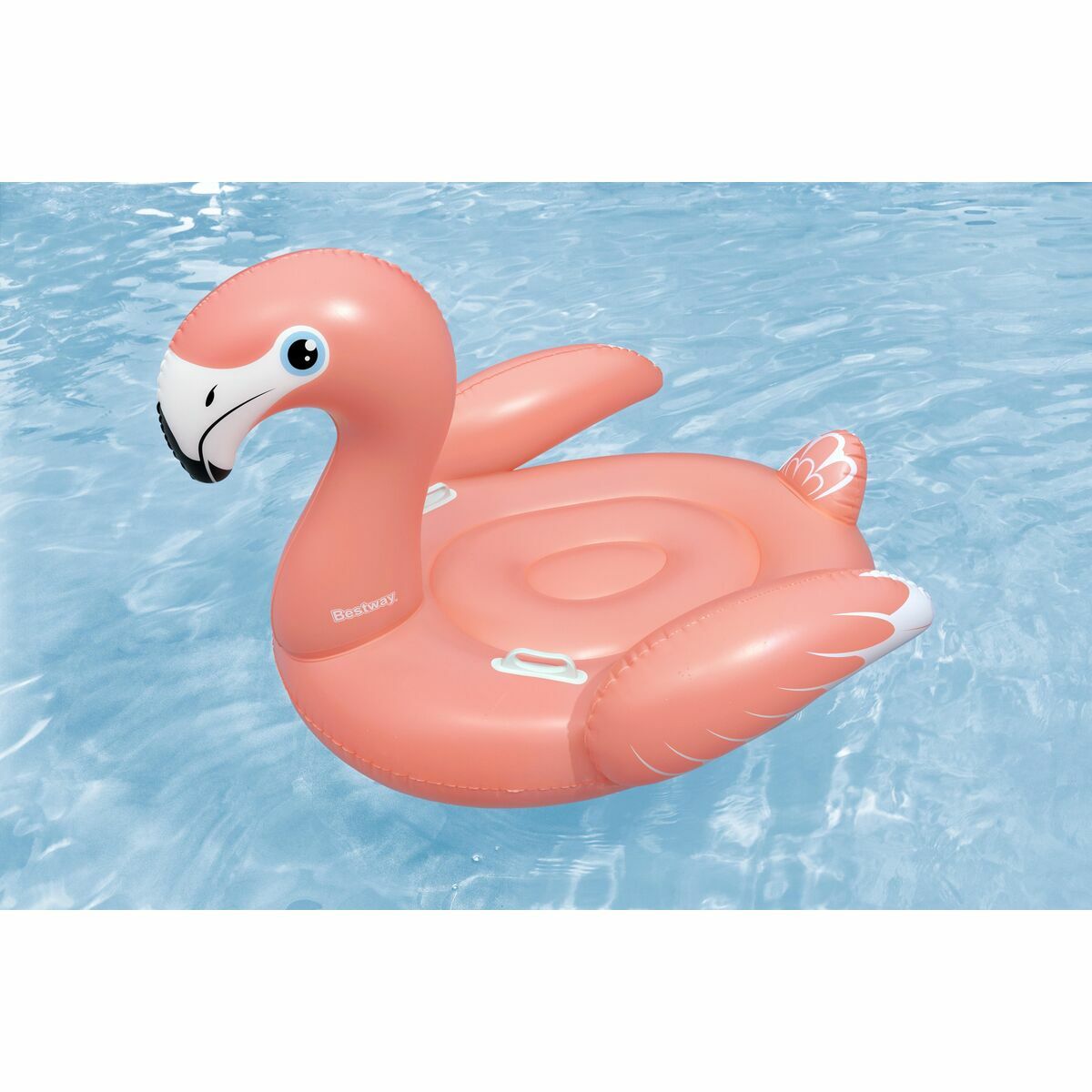 Bestway Figură Inflatable Flamingo cu Mânere 168x120 cm +3 Ani Plajă și Piscină 41526