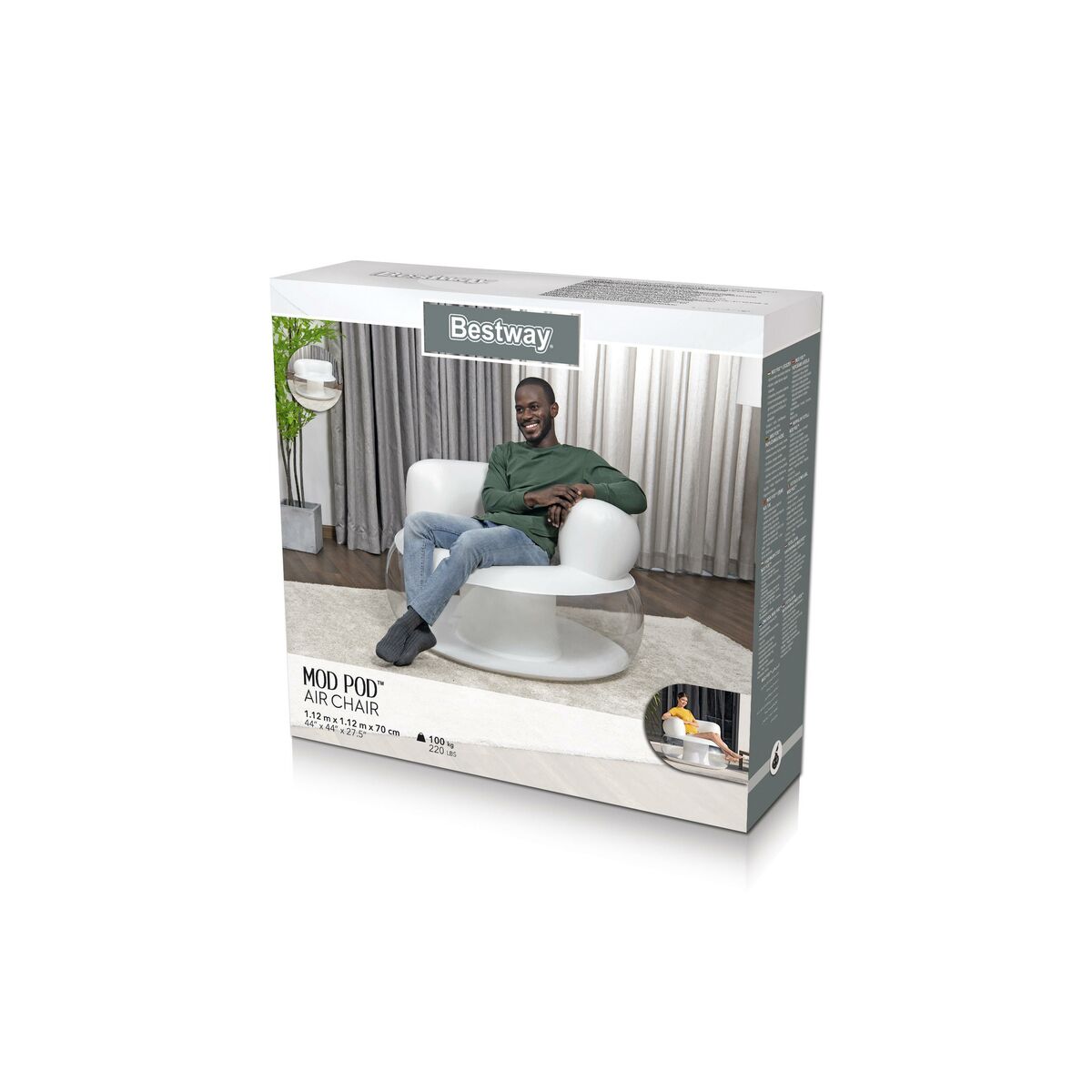 Bestway Sillon Inflabil Individual Color Asortat 112x112x70 cm Interior 75138