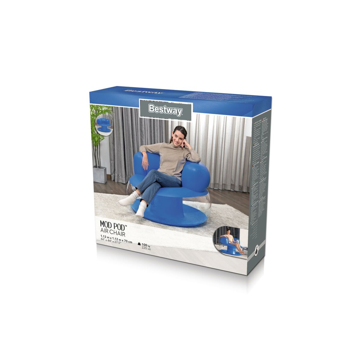 Bestway Sillon Inflabil Individual Color Asortat 112x112x70 cm Interior 75138